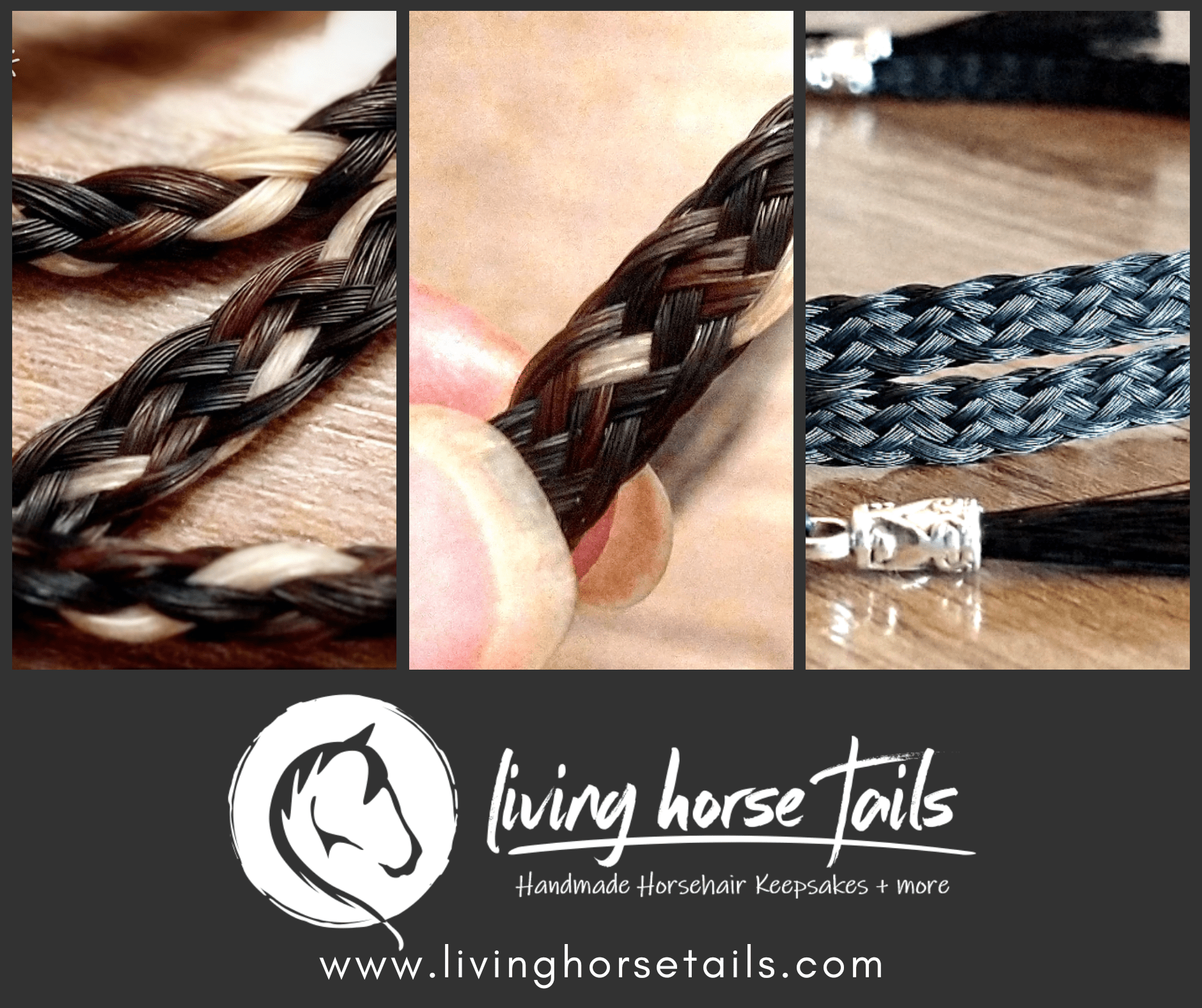 Wide Horsehair Braided Hatband with Tassles and Adjustable Waxed Cord Slider