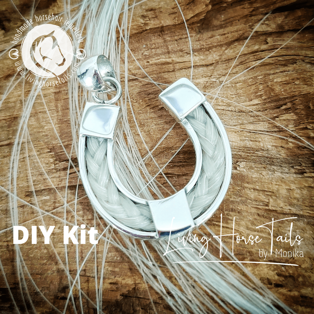 living horse tails diy horseshoe horse hair pendant kit in sterling silver custom jewellery monika australia horsehair keepsake 36898111815893