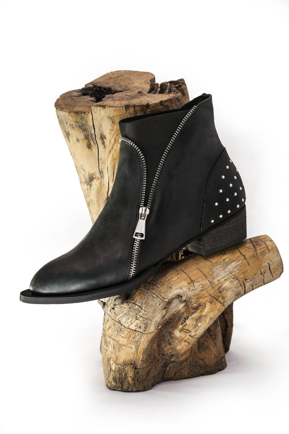 designer leather ankle boots