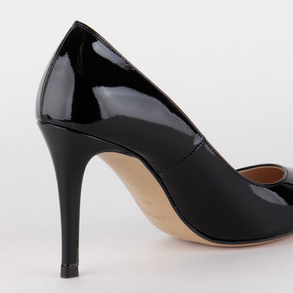 Petite Size Black Patent Point Toe High Heel Bramare by Pretty Small Shoes