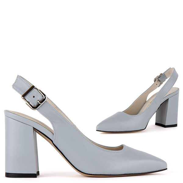 ladies grey leather shoes