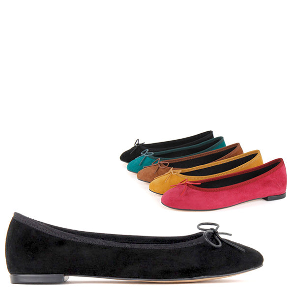 suede ballet pumps