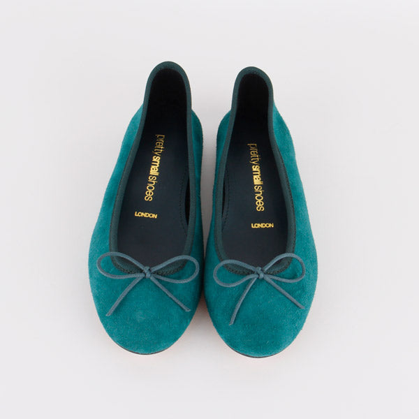 Petite Size Suede Ballerina Pumps With 