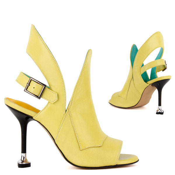 yellow designer heels