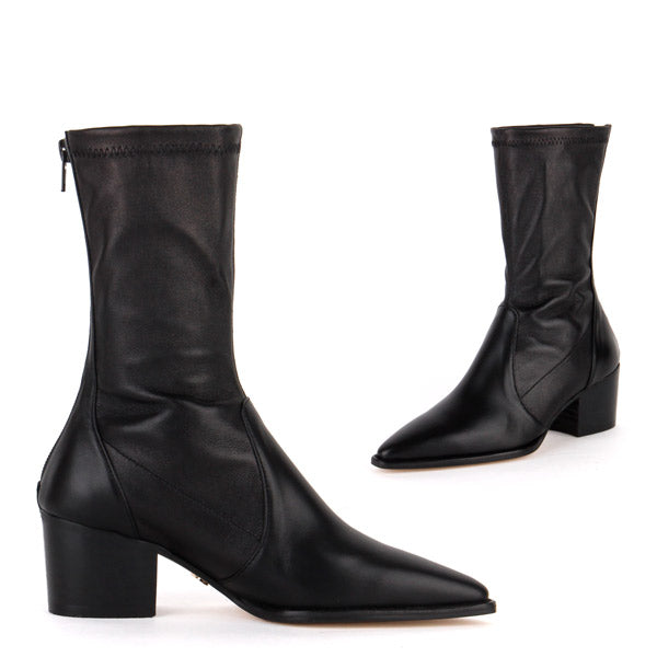 black half calf boots