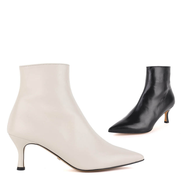 Petite Size Ivory or Black Ankle Boots by MIZCHI Pretty Small Shoes