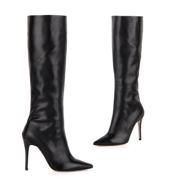 black knee high stiletto boots