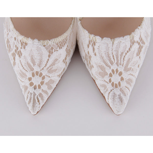 Lace Fabric High Heels Wedding 