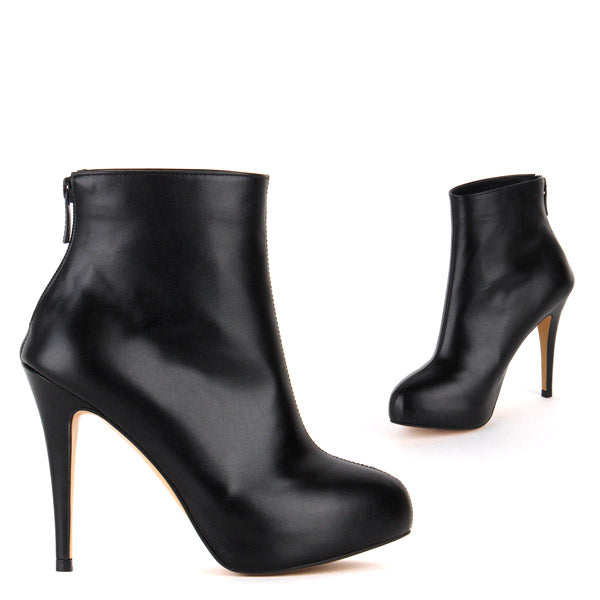 black small heeled ankle boots