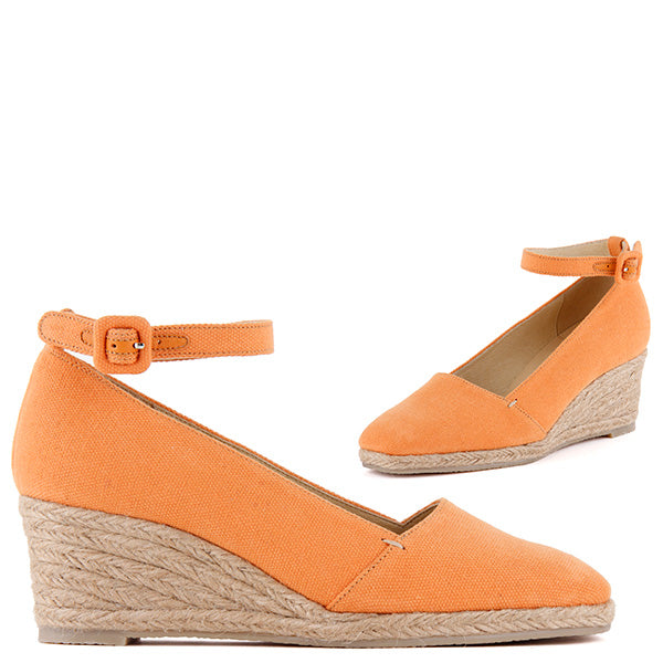 peach espadrilles