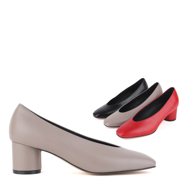 Petite Size Block Heel Pumps by MIZCHI 