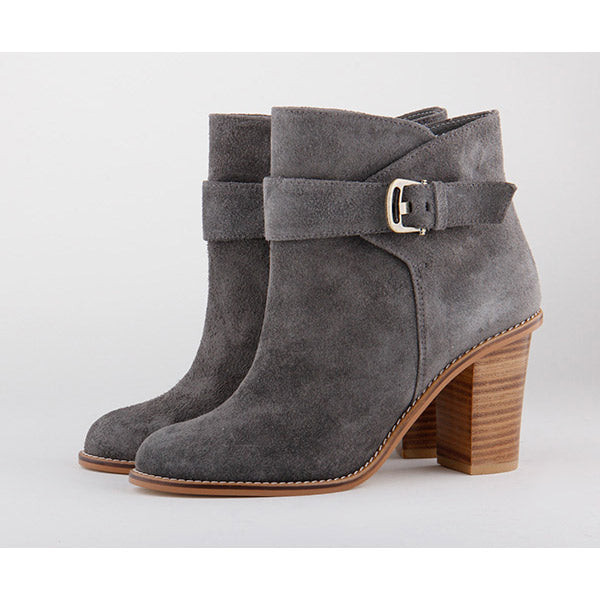 Small Size fine Suede With Buckle Ankle Boots Whimsy by Pretty Small Shoes