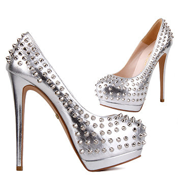 silver studded shoes