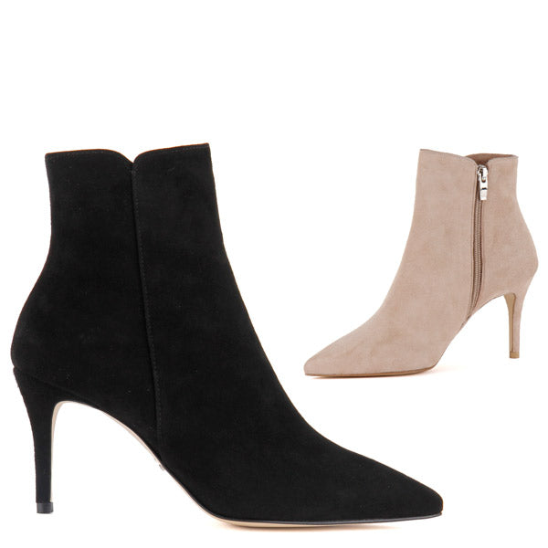 beige suede ankle boots