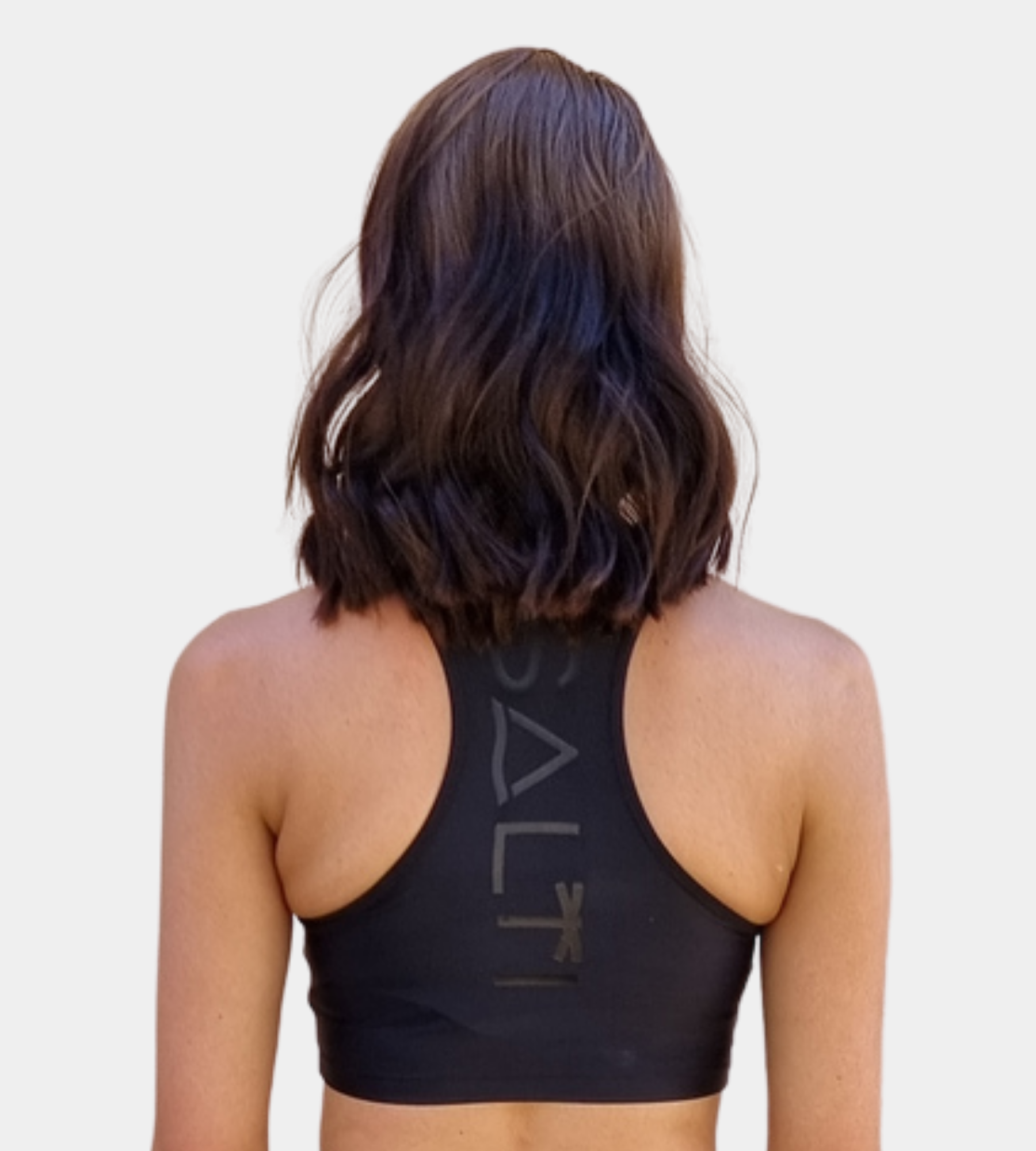 Black Sports Bra, Panel Cross Back Bra