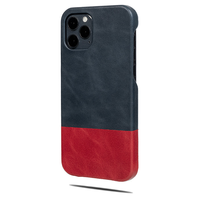 Personalized Peacock Blue Crimson Red Iphone 12 Pro Max Leather Case Kulor Cases