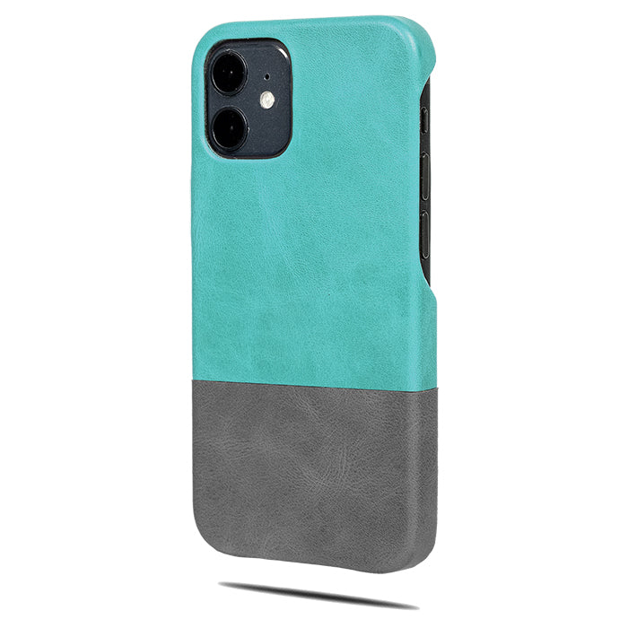 Personalized Ocean Blue Pebble Gray Iphone 12 Leather Case Kulor Cases
