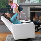 Silla planeadora reclinable Grano - cuerpo de cuero blanco enviroleather