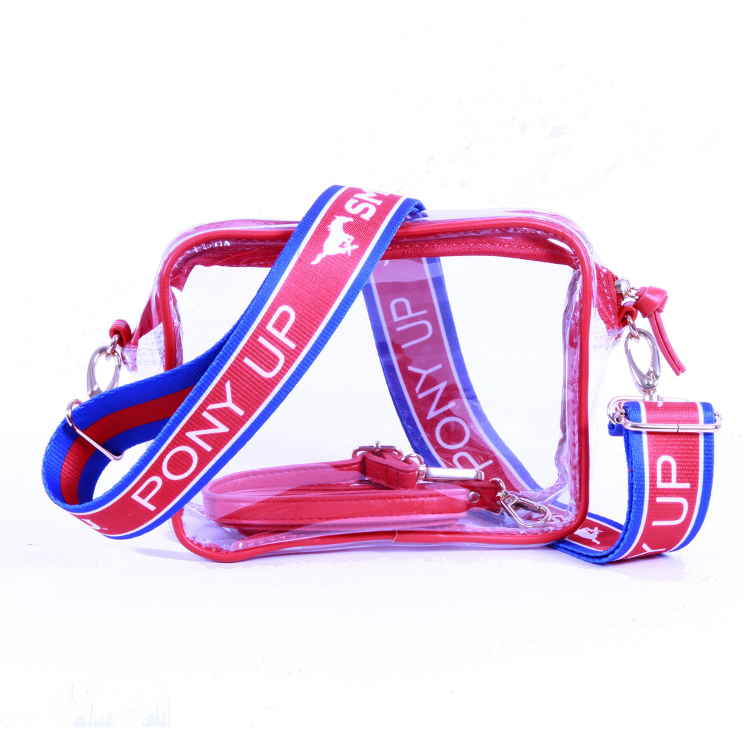 Clear Purse with Patterned Straps - Louisiana Tech