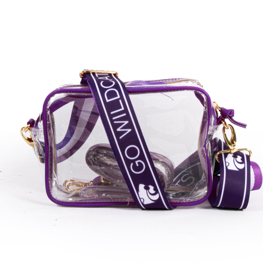 Clear Purse with Patterned Straps - LSU