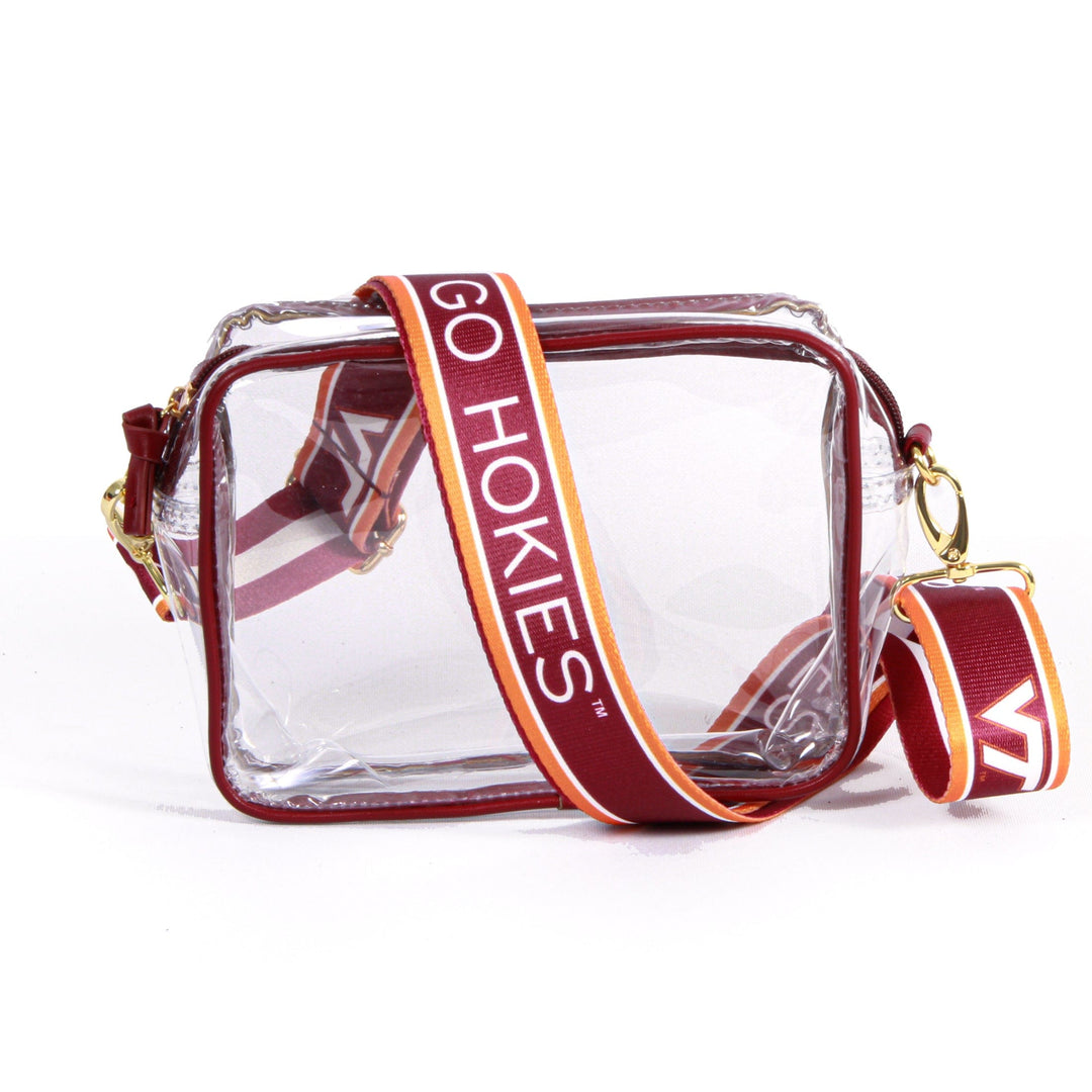 University of Alabama Bridget Clear Purse with 2 Straps in Clear/Crimson Size 8 x 6 x 2