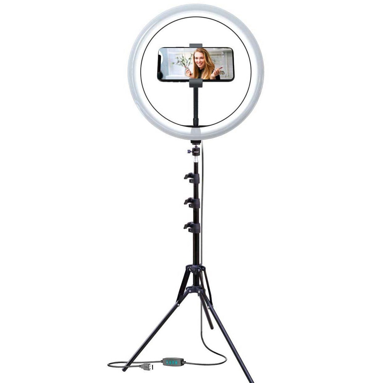 Maan Oorlogszuchtig AIDS Bower 12” LED Selfie Ring Studio Light