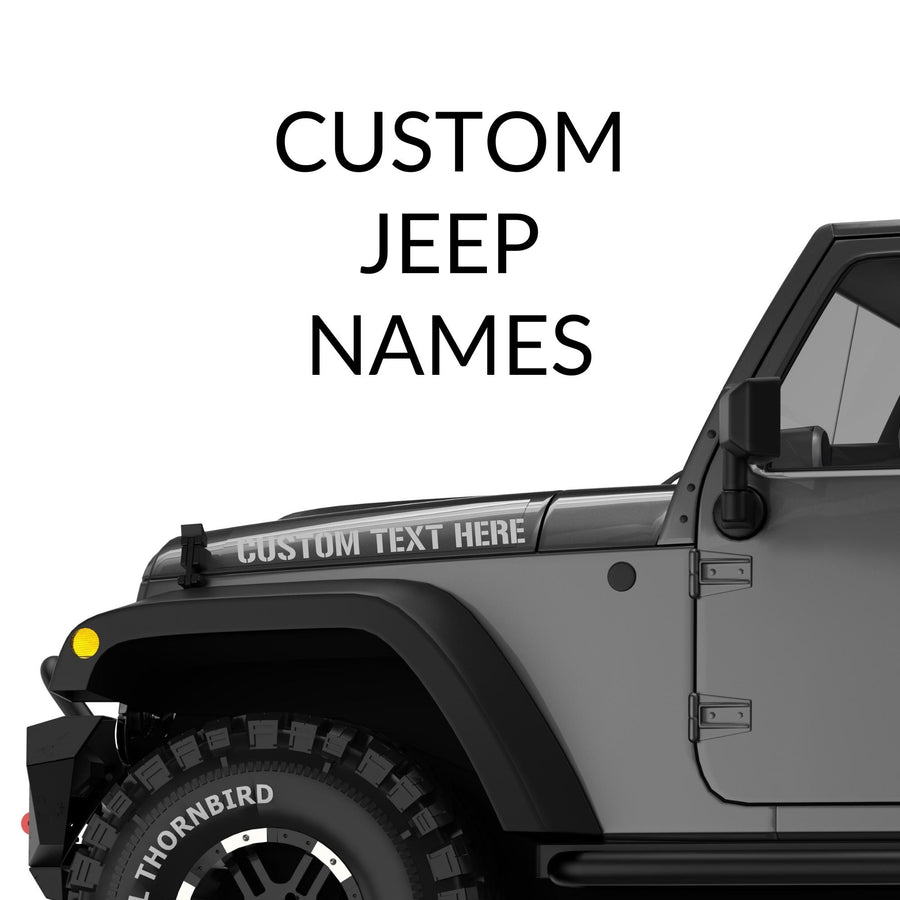 Custom Jeep Name Decals – Rebel Decal