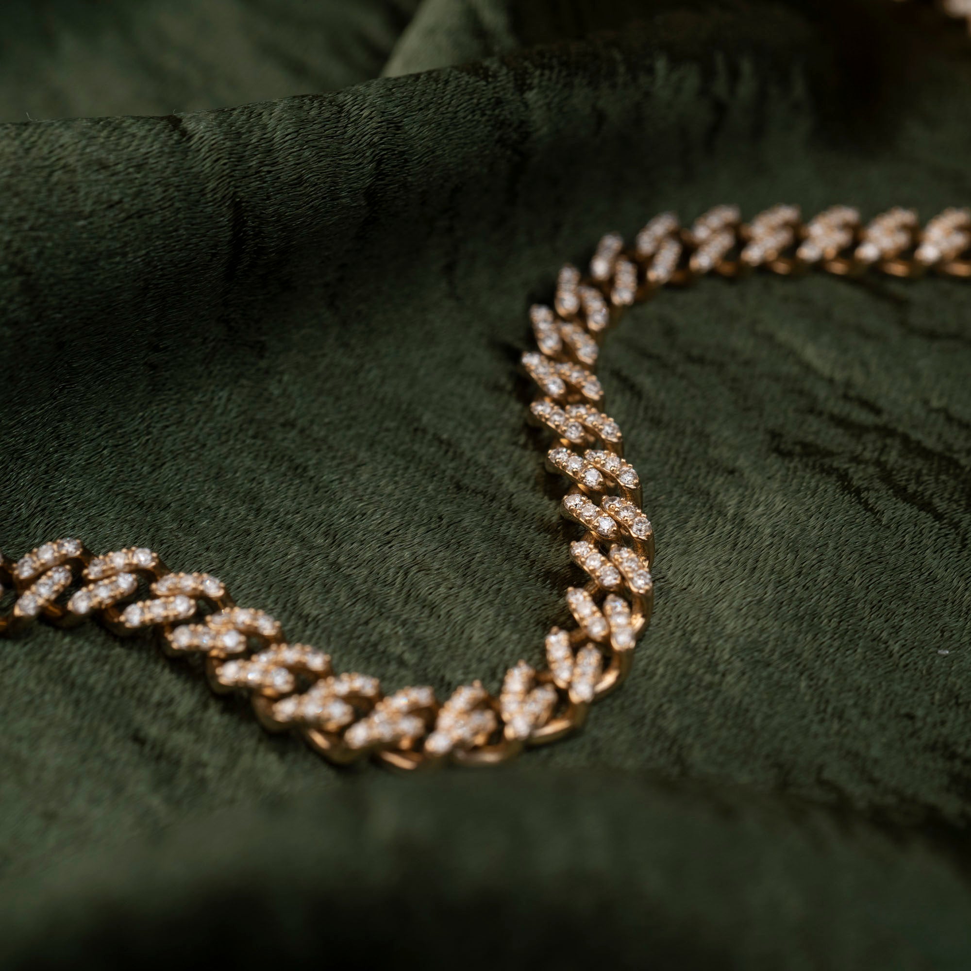 Diamond Cuban Link Bracelet and Necklace