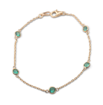 14k Emerald Yard Bracelet | .33 CTW – RG