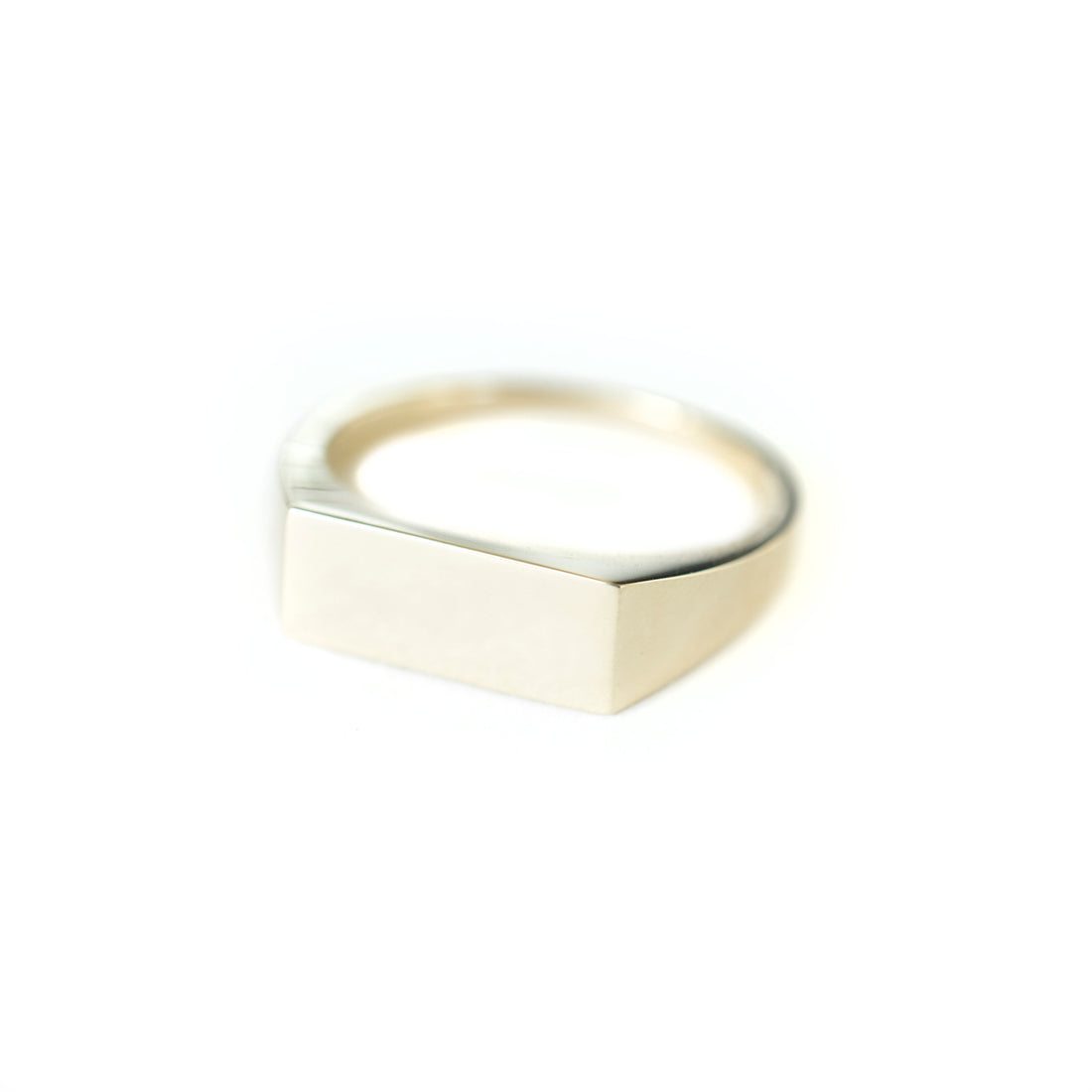 14k Gold Rectangle Signet Ring – RG