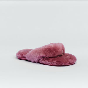 sheepskin toe post slippers