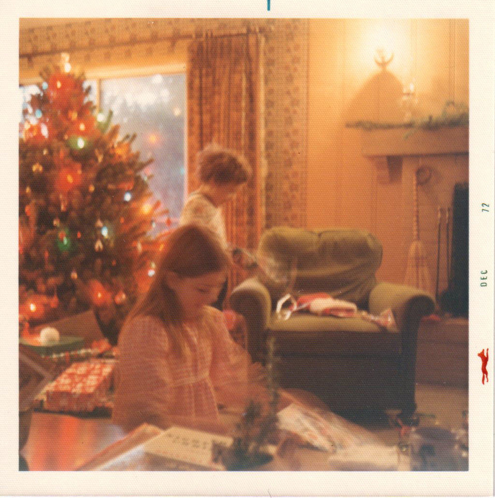 Betsy and Jason on Christmas morning, 1972