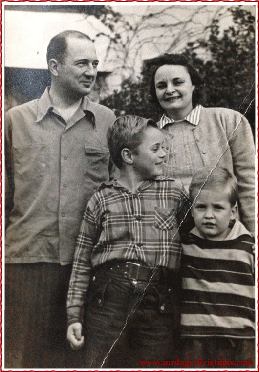 Jim (lower right, about age 6) with brother Jack and their parents—Henry's great grandparents—John and Betty, at home on Indian Rock Avenue in Berkeley, CA.