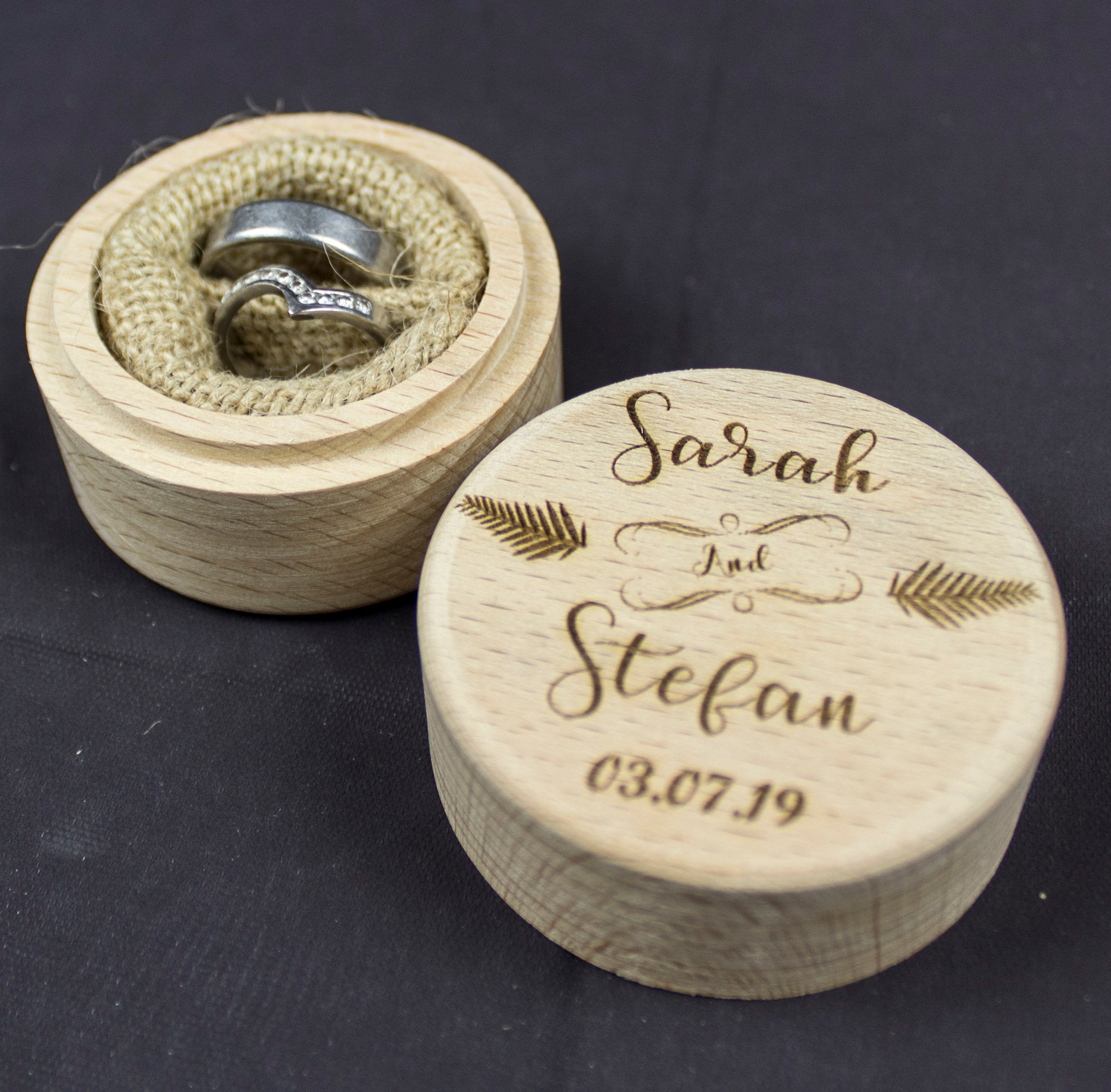 personalised wedding ring box