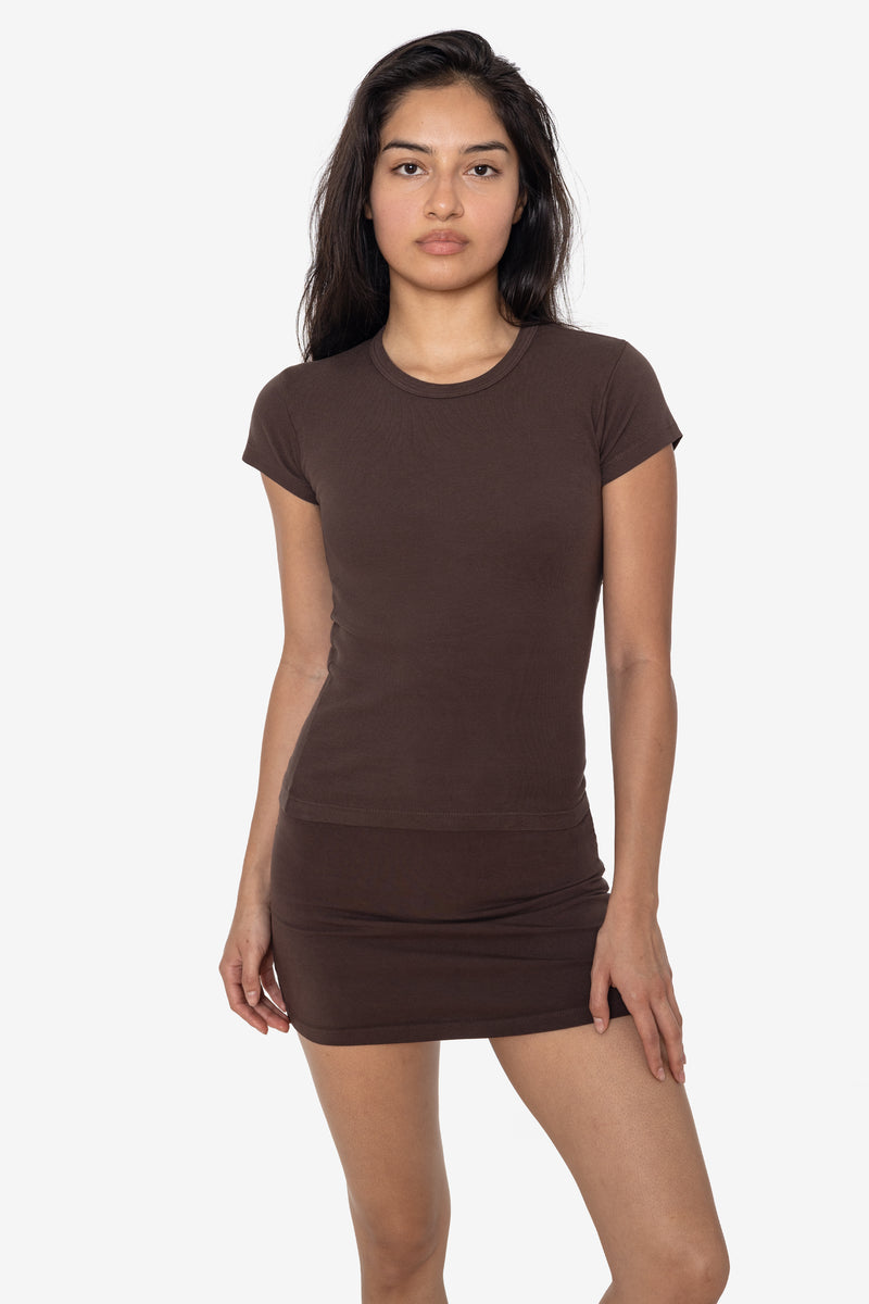 43021GD - Garment Dye Cap Sleeve Baby Rib T-Shirt