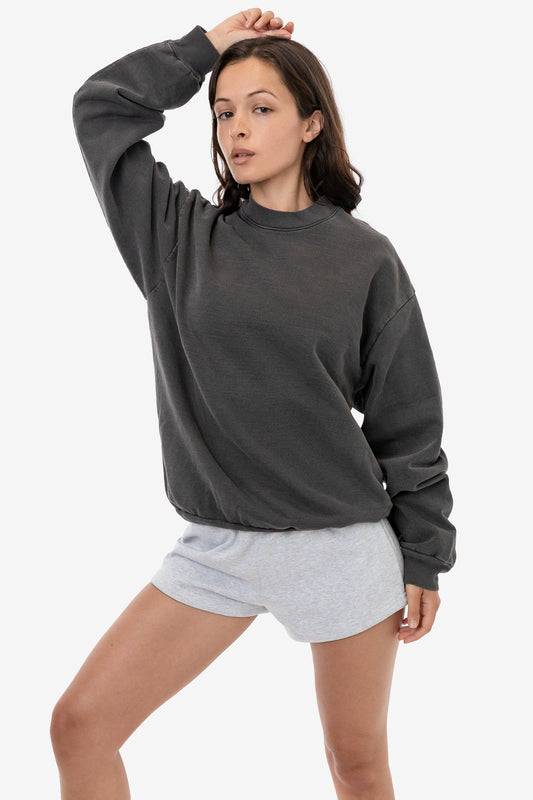 HF06 - Heavy Fleece Cropped Mock Neck Pullover (Pigment Dye) – Los Angeles  Apparel