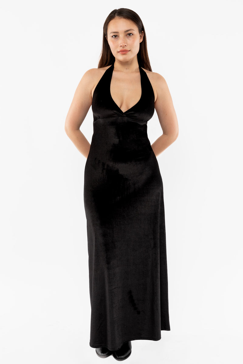 VVT8374 - Velvet Halter Maxi Dress