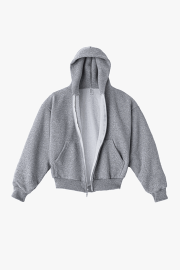 TRF10 - 12 oz. Tri-Blend Gabardine Fleece Waist Length Double Pull Zip Hoodie