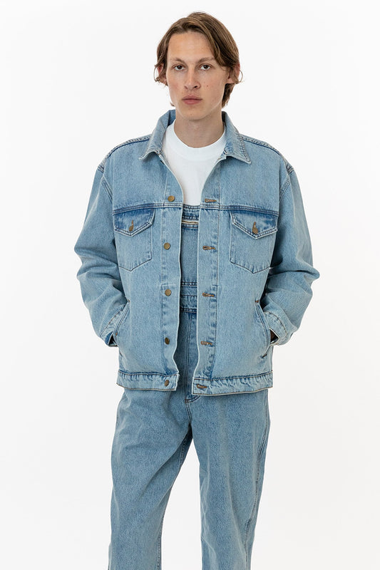 Ae Men's Hooded Denim Trucker Jacket