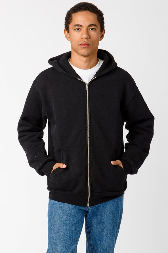 los angeles apparel zip hoodie