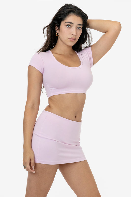 RNS079 - Micro Mesh Long Sleeve Crop Top – Los Angeles Apparel