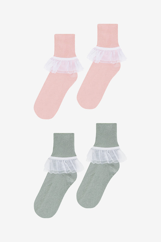 Floral Lace Ankle Socks, Love Lucy Chorlton