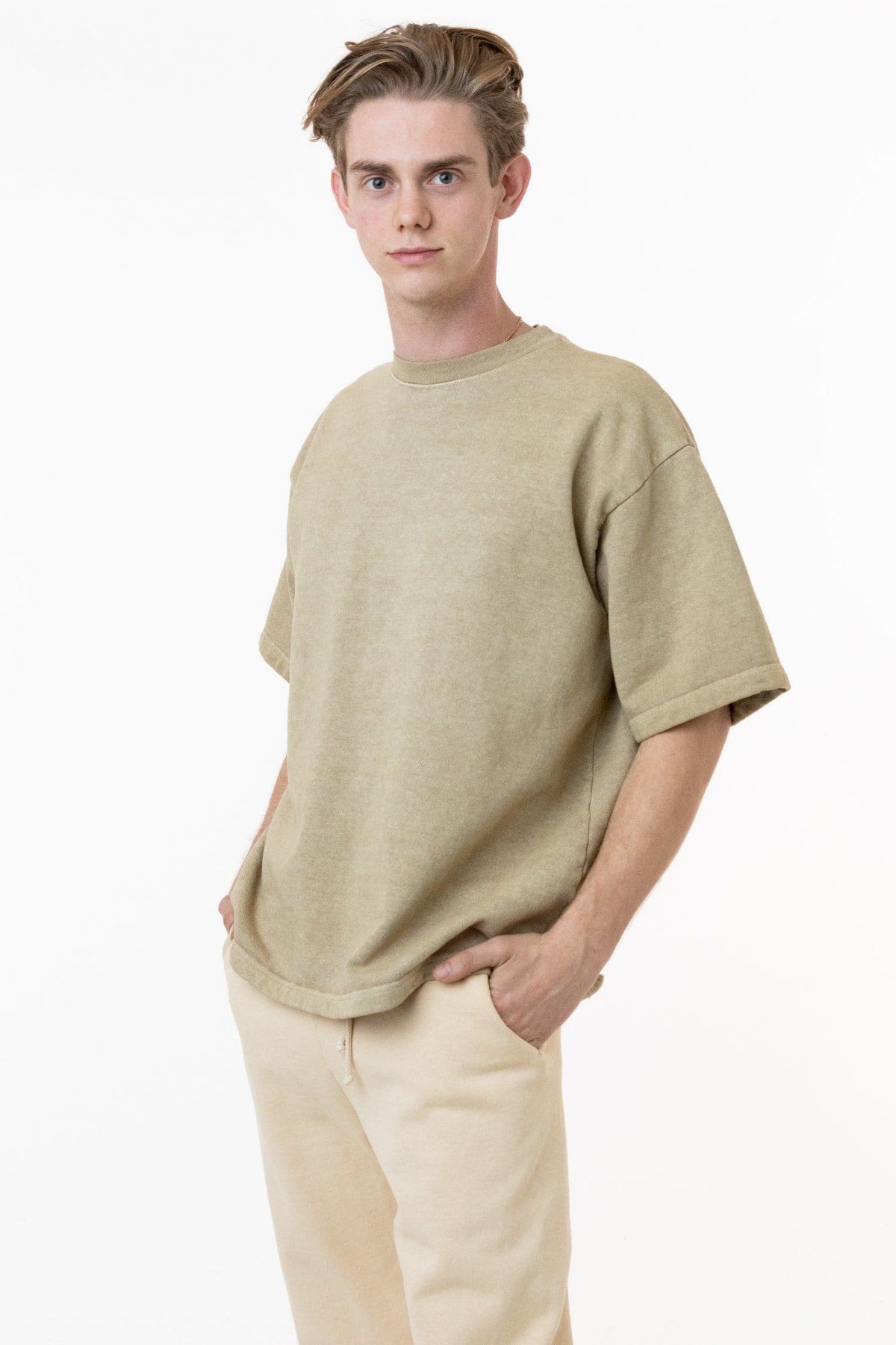 HF14GD - Pigment Dye Heavy Fleece Tee – Los Angeles Apparel