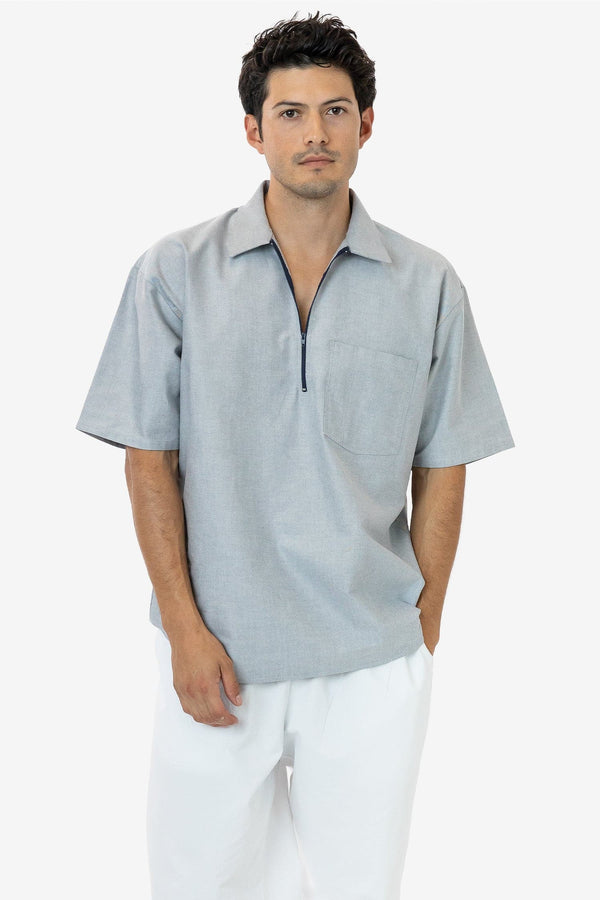 RCP409 - Oxford Zip-Up Work Shirt