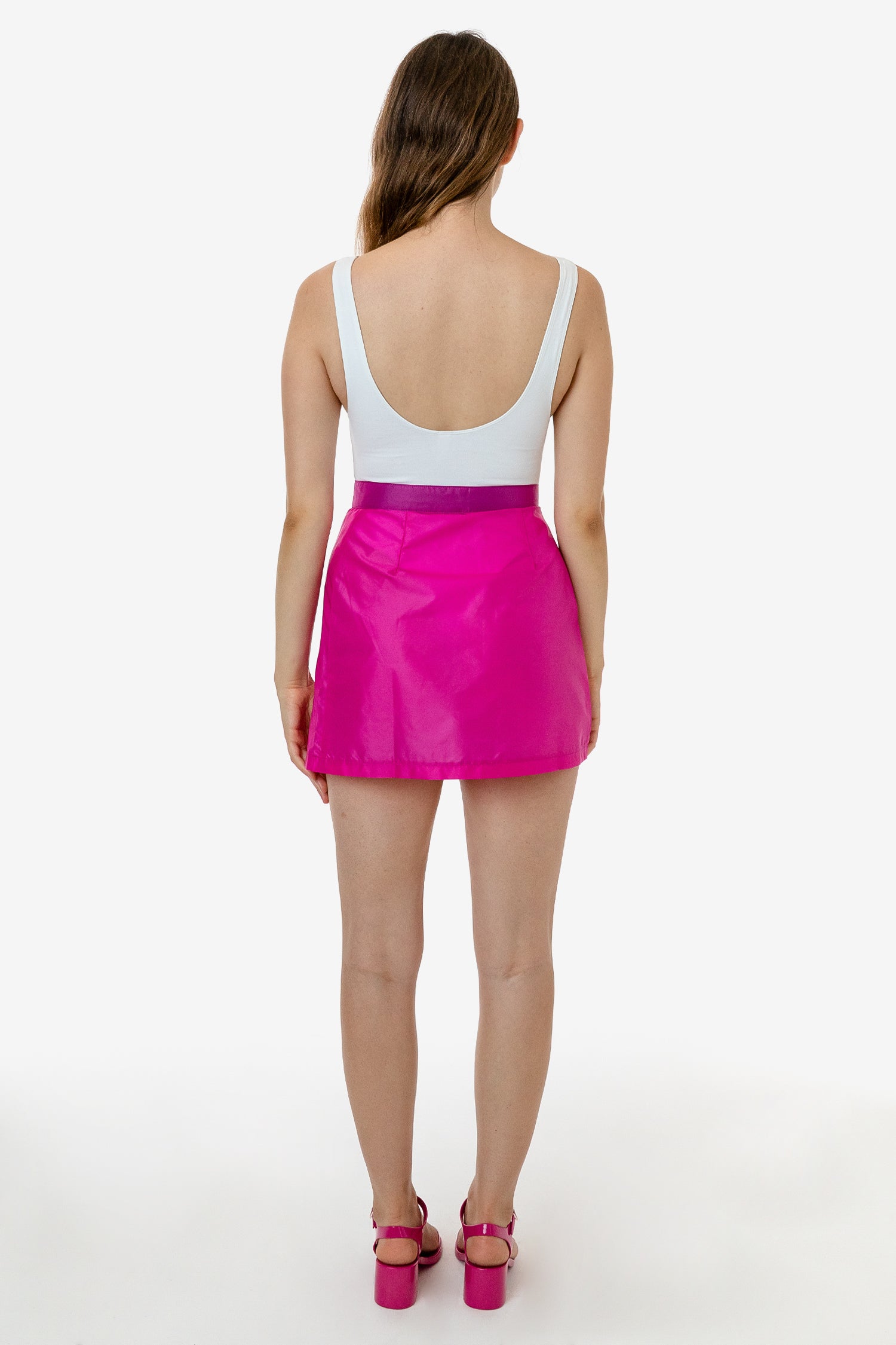 Monochromatic Stretch Nylon Wrap Skirt - ウエア(女性用)