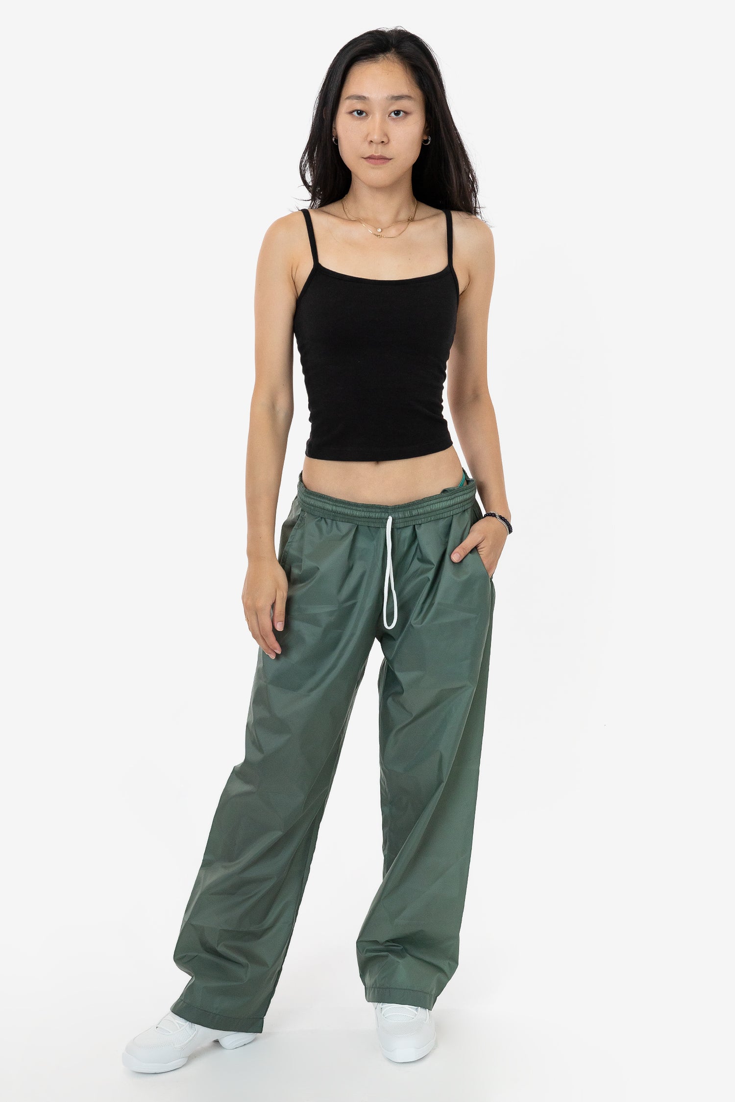 RNF445 - Lightweight Nylon Taffeta Wide Leg Pant – Los Angeles Apparel