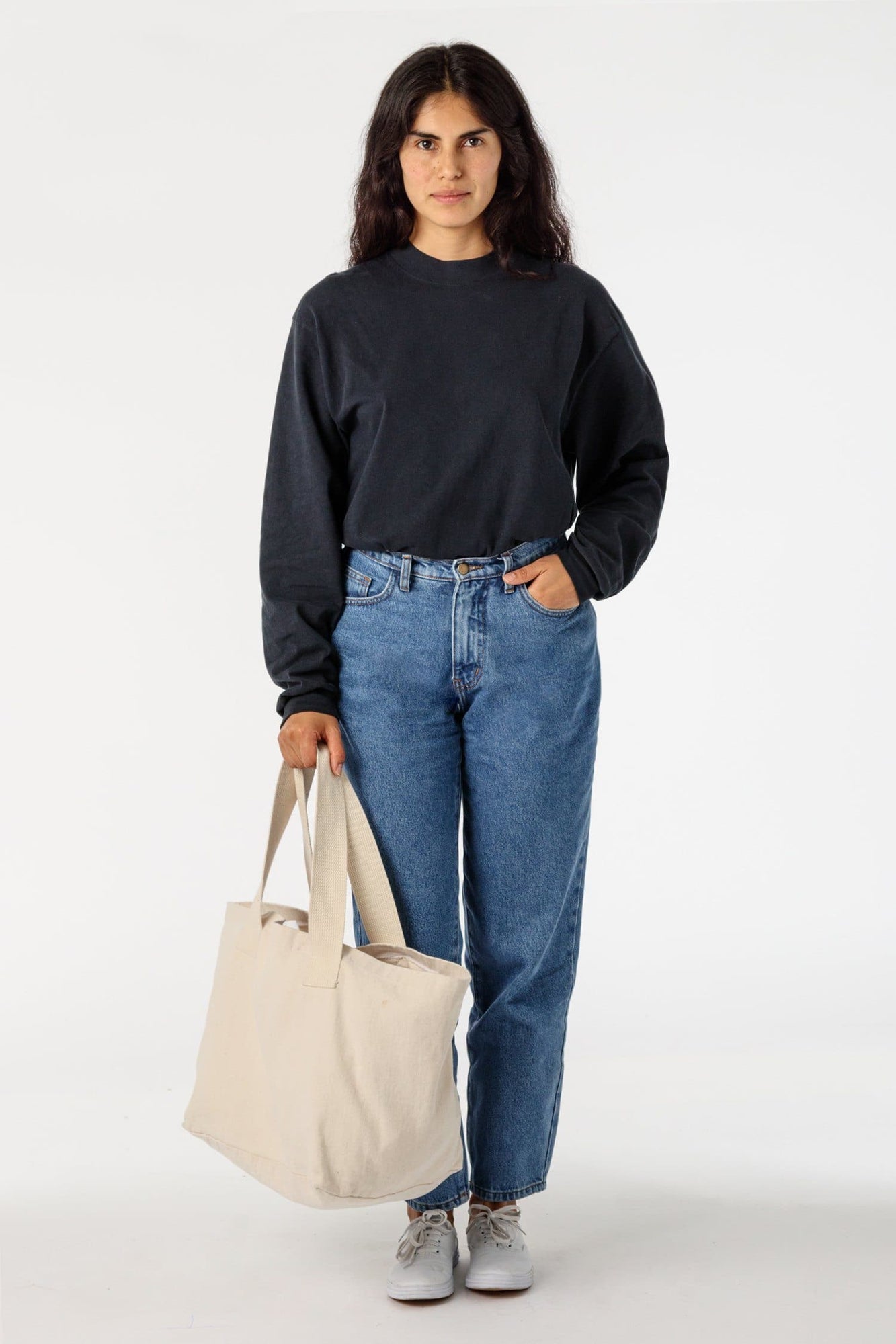 Download BD07 - Bull Denim Essential Tote Bag - Los Angeles Apparel