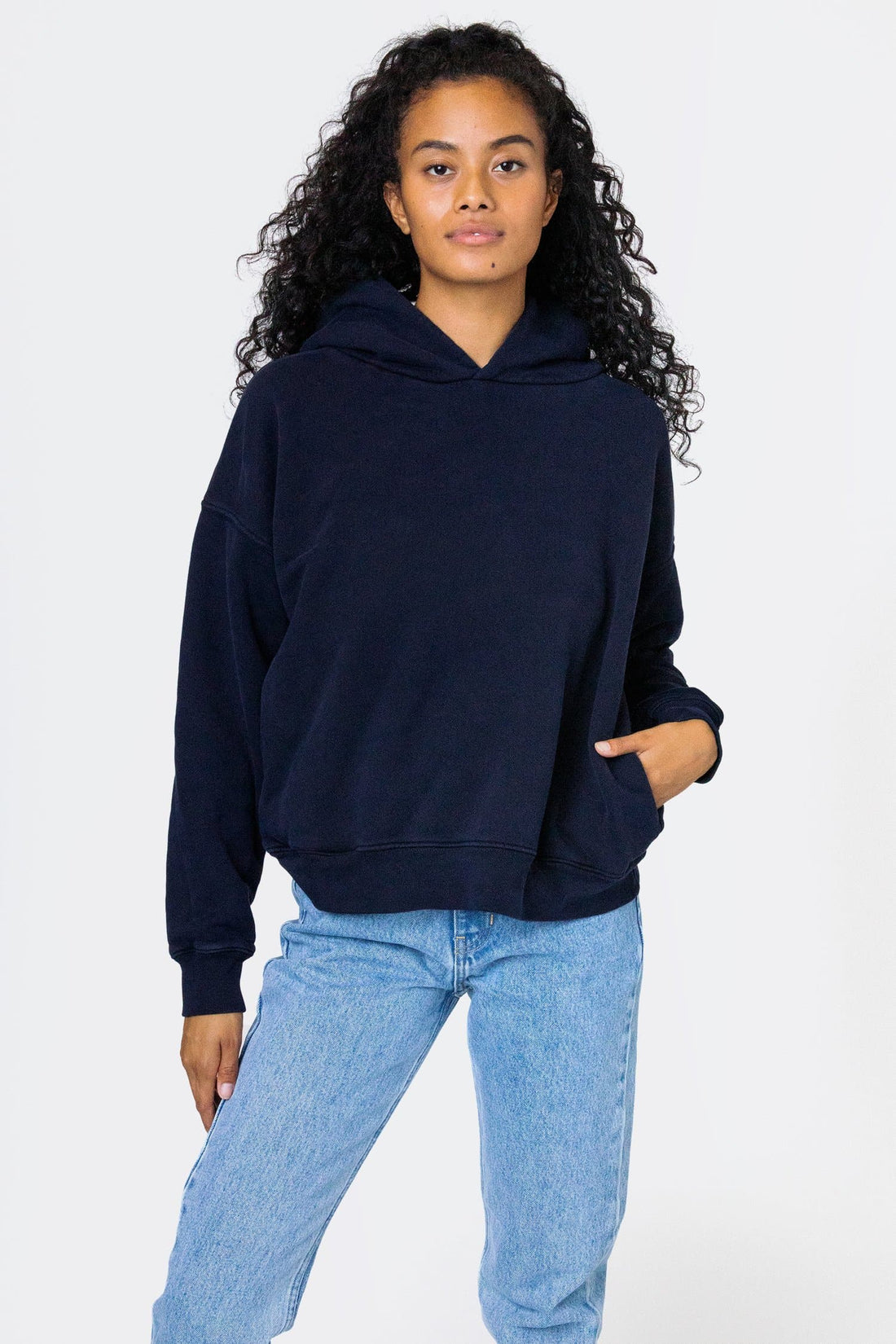 WF369GD - Puffy Heavyweight Fleece Cropped Hoodie – Los Angeles Apparel