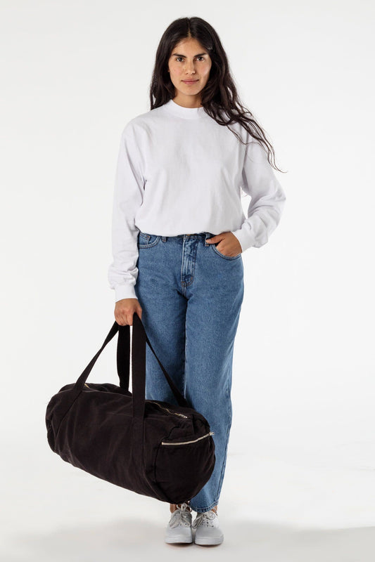 Los Angeles Apparel | Bull Denim Essential Tote Bag in Off White