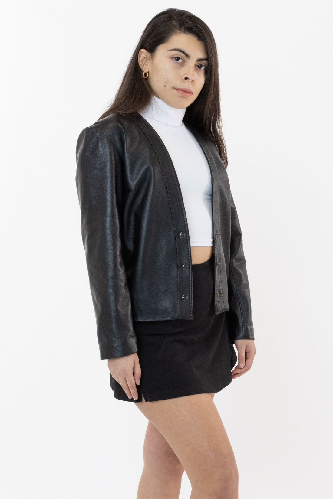 RLH3000 - Leather Collarless Blazer – Los Angeles Apparel